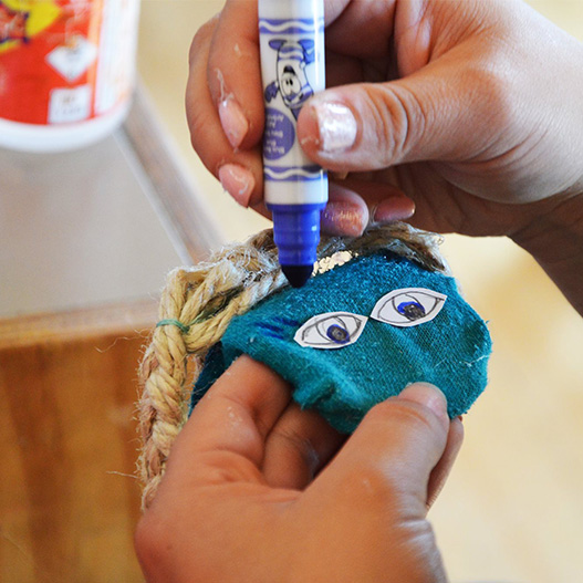 Drawing on a Sock Photo by Benjamin Goldberg