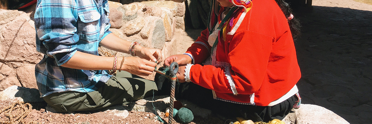 Helping A Lady Untangle A String